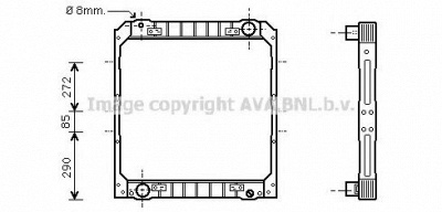 AVA QUALITY COOLING iv2038 -  Радиатор, охлаждение двигателя